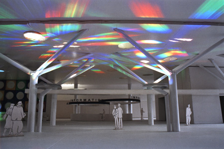 Prism - Solar Spectrum light art , Children's Hospital LA, by Peter Erskine