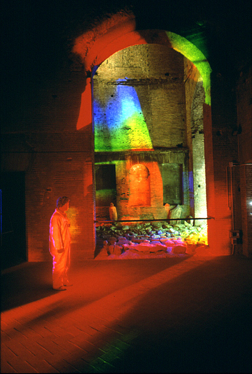 Prism - Solar Spectrum light art , Secrets of the Sun, Rome, by Peter Erskine