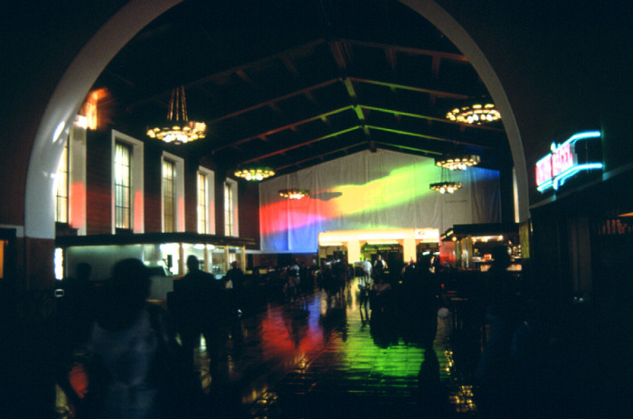 Prism - Solar Spectrum light art for a Los Angeles Union Stationt by Peter Erskine