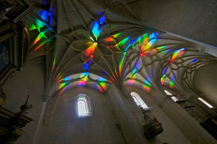 Prism - Solar Spectrum light art for a Spanish church by Peter Erskine