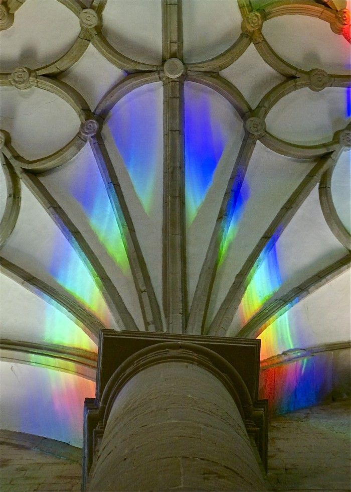 Church art made from rainbow light